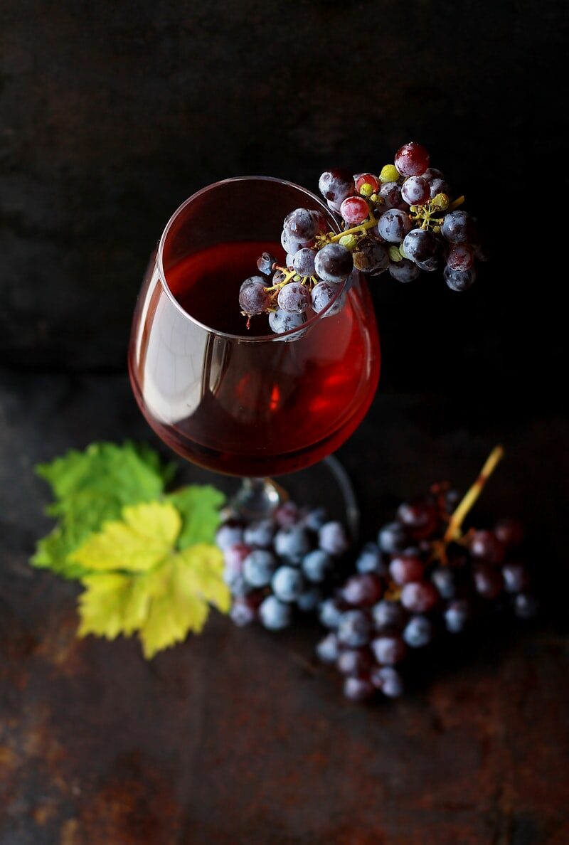 Verre de vin rouge lors d'une dégustation professionnelle