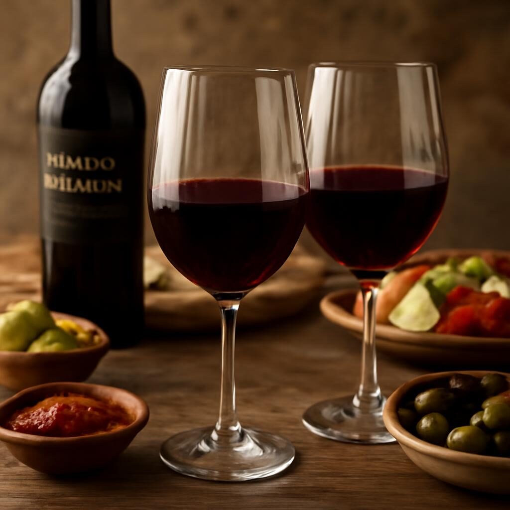 Verre de vin rouge Nero d'Avola sicilien avec charcuterie méditerranéenne