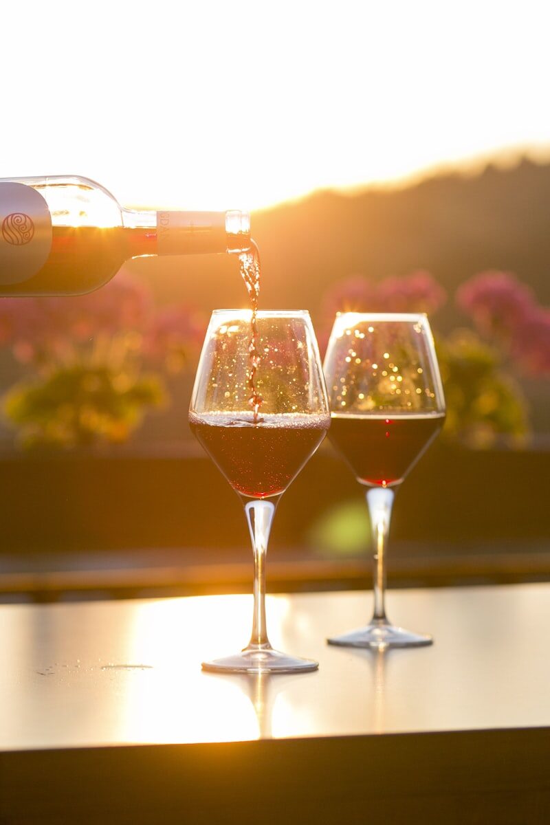 Service du vin blanc