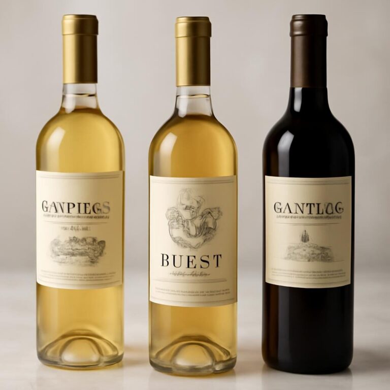 Bouteilles de vins doux français : Sauternes, Muscat de Beaumes-de-Venise, Banyuls