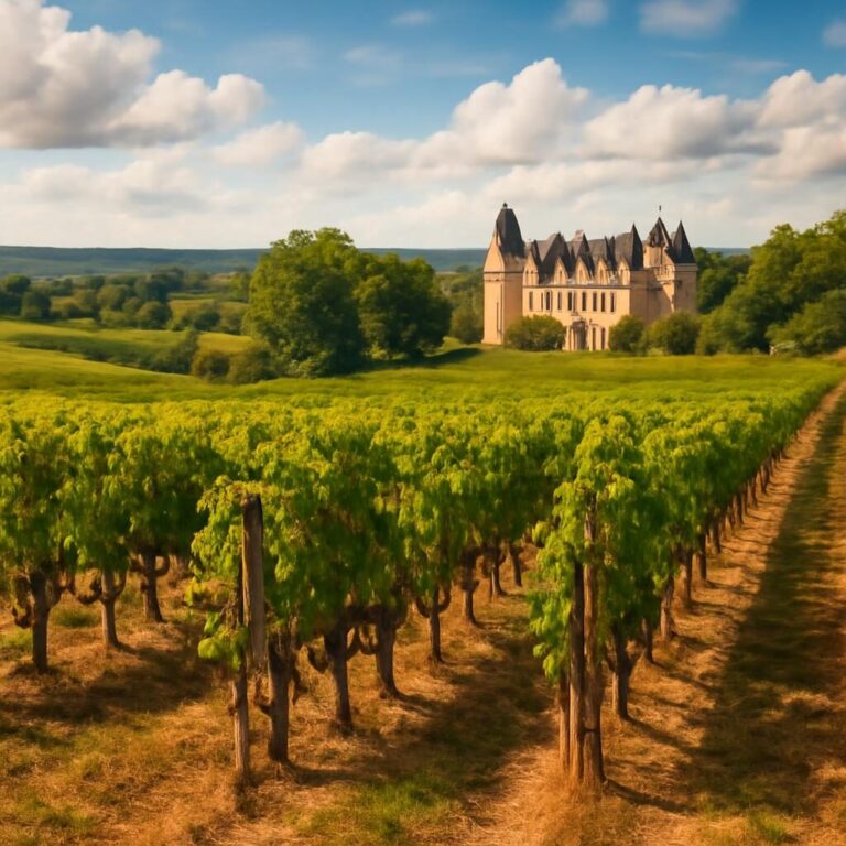 Vignoble Loire vallée château vendange paysage