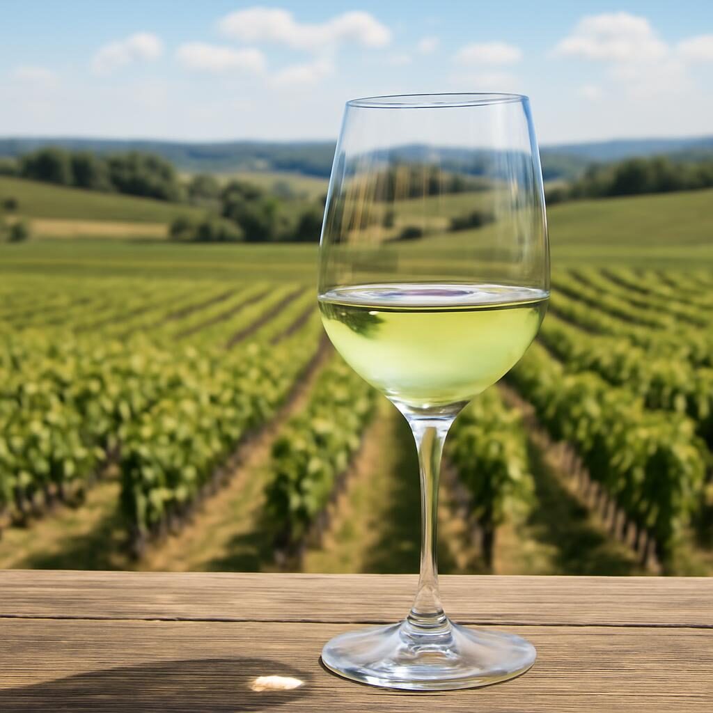 Verre vin blanc Loire dégustation vignoble