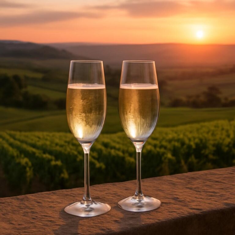 Cremant de Bourgogne flutes bulles fines vignoble