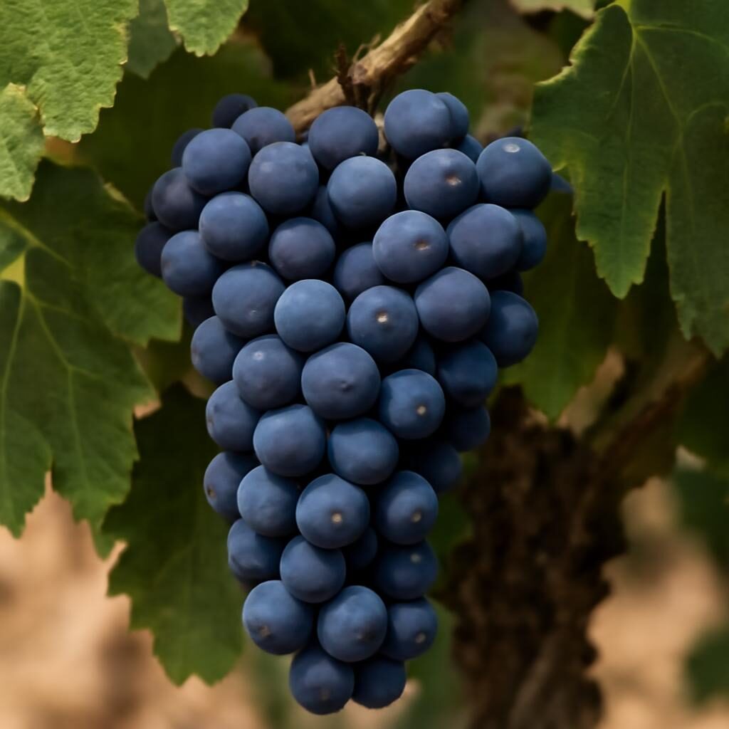 Grappes de tempranillo mûres sur les vignes en Espagne