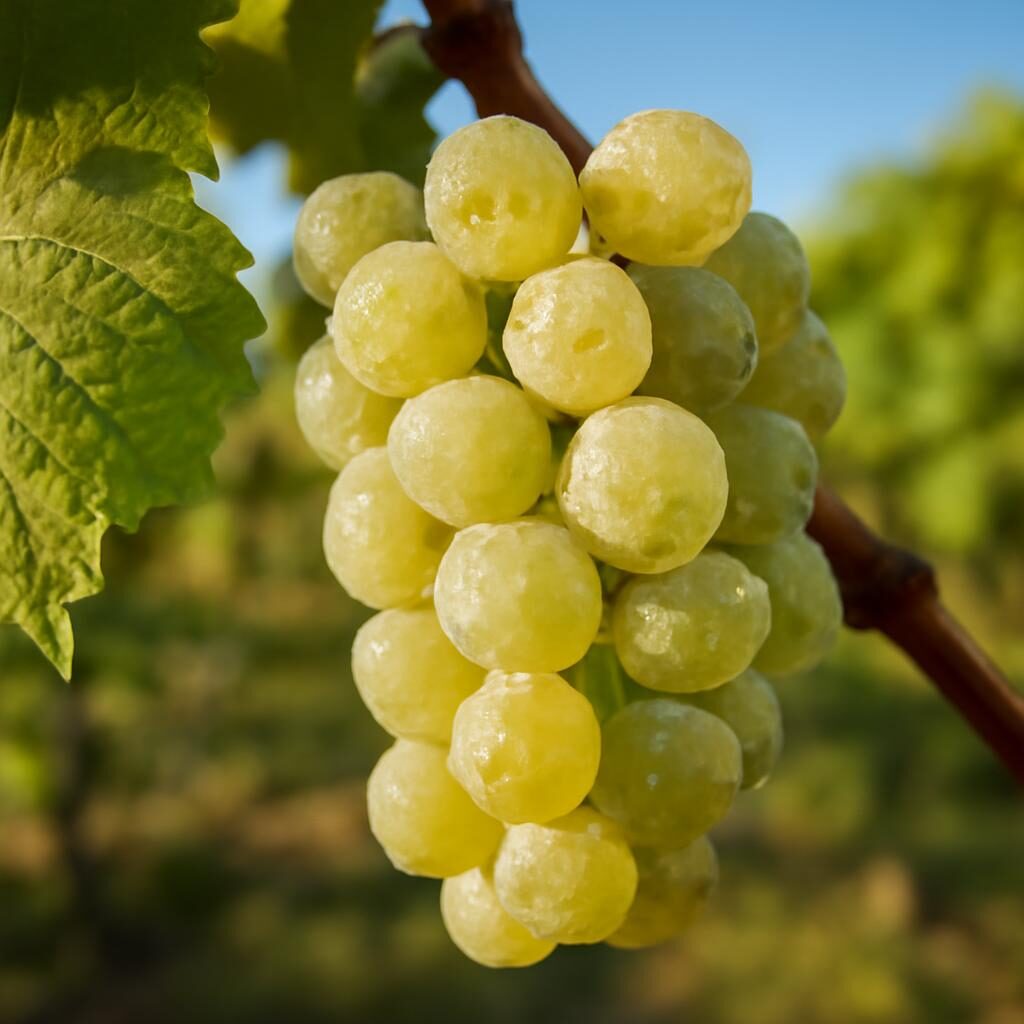 Vin Viognier grappes blondes ensoleille vigne