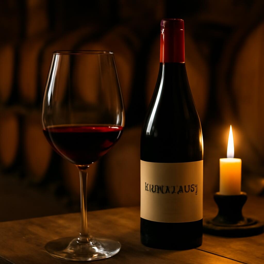 Pommard vin rouge dans un verre en cave