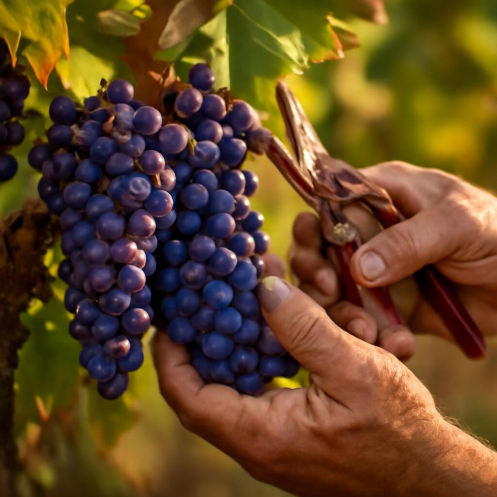 Grappes de Niellucciu sur vigne corse